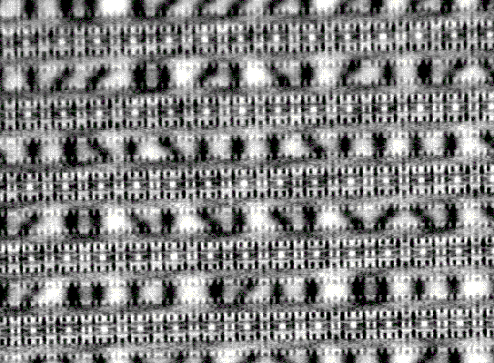 Backside IR LIVA image of an SRAM in a microcontroller. (Courtesy Sandia Labs).