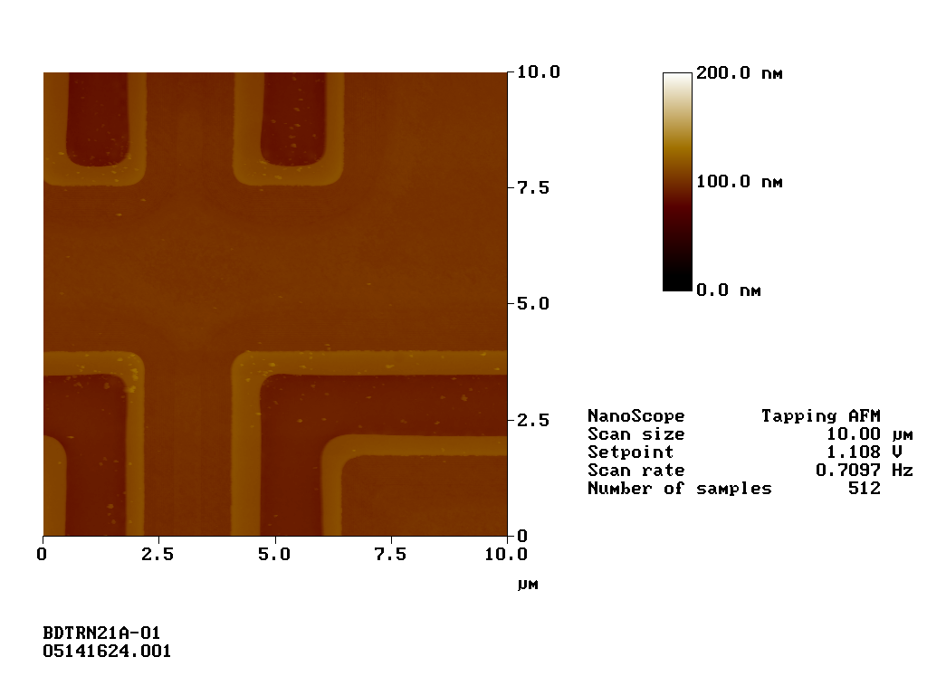 Atomic Force Microscope scan of an integrated circuit.